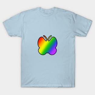 Rainbow themed butterfly T-Shirt